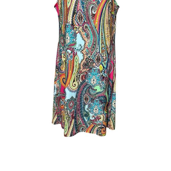 Tommy Hilfiger Women Paisley Boho Dress 8 Colorful Mod Festival Retro Resort‎ - Picture 6 of 10